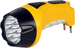 Фонарь SMARTBUY светодиодный аккумулятор 4 LED с прямой зарядкой желтый (SBF-84-Y) 
