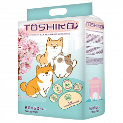 Пеленки впитывающие для животных Toshiko 60*60см 30шт с запахом сакуры