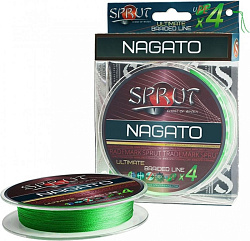 Шнур "Sprut" NAGATO Hard Ultimate Braided Line x4 (140m/Neon Green/0,12mm/9,1kg)