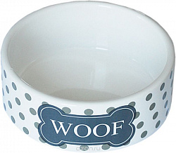 Миска керамика №1 Woof бело-черная 12.5*5см 1221