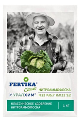 Fertika Нитроаммофоска 1кг формула NPKS 22-7-12-2