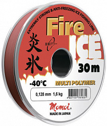Леска Fire Ice 0,117мм 1,5кг 30м красная