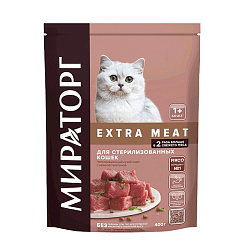 Мираторг Extra Meat корм сухой для кошек стерилизованных старше 1 года c нежной телятиной 800гр