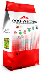 ECO-Premium Тутти-Фрутти древесный комкующийся наполнитель 20л 7,6кг