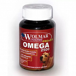 Wolmar Pro Bio OMEGA 2500 для собак крупных пород синергический витаминный комплекс 100 таблеток
