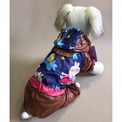 Дождевик для собак "Пеппа" коричневый 14