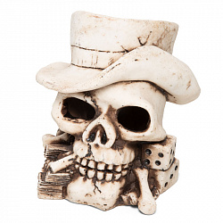 Грот Череп в шляпе 10,5*11,5*11см Laguna