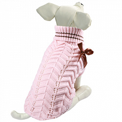 Свитер для собак "Бантик" XS, розовый, размер 20см, Triol