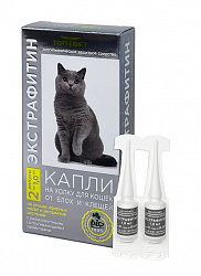 Экстрафитин для кошек капли на холку репелентные (2 пипетки)