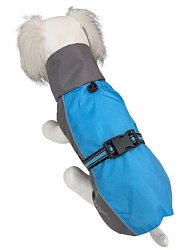 Дождевик-попона для собак "Sport" светоотражающий голубой, 36 см, XL