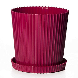 Горшок Триумф 2,5л с поддоном малиновый