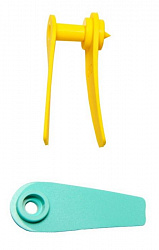 Бирка идентификационная "Лепесток" под щипцы с иглой желтая