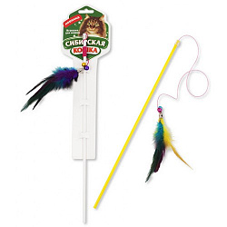 Дразнилка для кошек Мистер Алекс погремушка с перьями