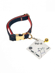 Pet-it Jeans ошейник S 22-34 см, персиковый