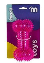 Игрушка для собак Marli Кость с шипами 16см термопластичная резина с пищалкой