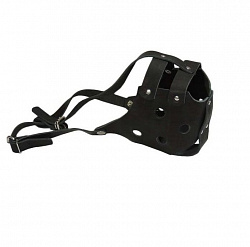 Намордник ZooMoDa "Немецкая Овчарка" кожа цельный большой для собак