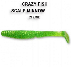 Виброхвост Crazy Fish Scalp Minnow 100mm 18-100-21
