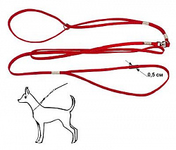 Ринговка шнур красная 5мм с кольцом(421103)