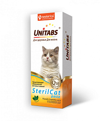 Unitabs SterilCat с Q10 паста для кошек стерилизованных/кастрированных котов 120мл 