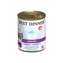 Best Dinner Vet Profi Urinary диетический влажный корм для собак Говядина 340гр