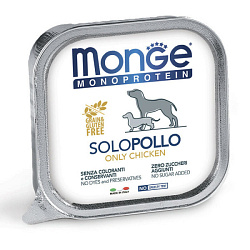 Monge Dog Monoprotein Solo консервы для собак взрослых c курицей 150гр