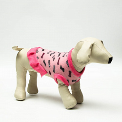 Толстовка для собак с юбочкой Косточки размер M (ДС 30, ОШ 30, ОГ 40 см), розовая 7030729