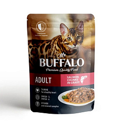 Mr.Buffalo Adult консервы для кошек взрослых с лососем в соусе 85гр