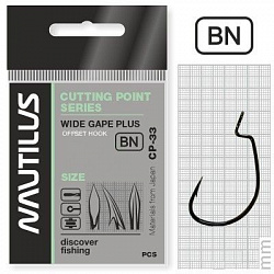 Крючок офсет Nautilus Offset Cutting Point series Wide Gape Plus BC-33 №2/0