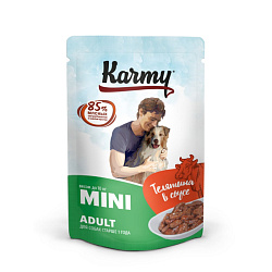 Karmy Mini Adult консервы для собак мелких пород телятина в соусе 80гр