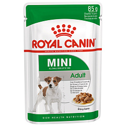 Royal Canin Mini Adult влажный корм для собак мелких пород с 10 месяцев в соусе 85гр
