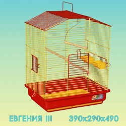 Клетка для птиц  Евгения 3 большой поддон  39*29*49