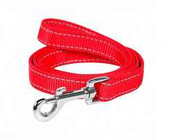 Поводок Коллар (Collar) Dog Extreme нейлон двойной (ширина 20мм, длина 122см) красный
