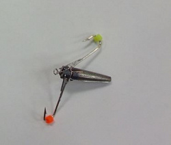 Мормышка V37 Ведьма 2,5 0,6гр. 2-крючка 702