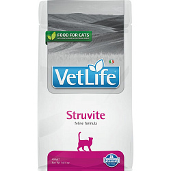 Farmina Vet Life Cat Struvite диетический сухой корм для кошек при МКБ струвитного типа 400гр