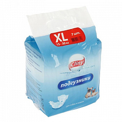 Подгузники впитывающие для животных Cliny 15-30кг XL /1шт