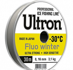 Леска Ultron Fluo Witer 0.18мм 3,1кг 30м флуоресцентная