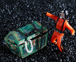 Распылитель подвижный Аквалангист и сундук сокровищ 2410867