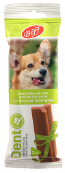 Biff Dent жевательный снек для собак со вкусом телятины 77гр