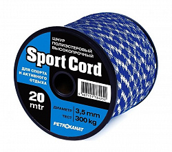 Шнур плетеный Sport Cord 3,5мм 300кг 20м двухцв. катушка