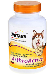 Unitabs ArthroActive с Q10 для собак при болезнях суставов 100 таблеток