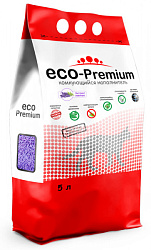 ECO-Premium Лаванда древесный комкующийся наполнитель с ароматом лаванды 5л 1,9кг