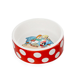 Миска для животных керамическая "Плюшки" 300мл СОЮЗМУЛЬТФИЛЬМ Triol