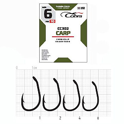 Крючок Cobra CARP сер. СС302 разм. 004 