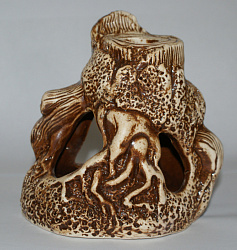 Грот Аква Лого Пень средний 10см 87