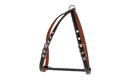 Шлейка кожа Ч для чау-чау АРТ402