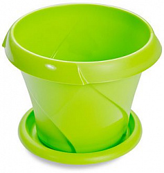 Кашпо Флориана 5,4л с поддоном С387 салатовый