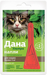 Дана ультра для кошек капли на холку более 4кг