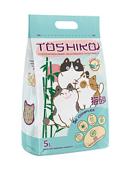 Toshiko комкующийся древесный наполнитель Зеленый чай 1,9кг 5л