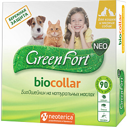 Ошейник  от блох GreenFort neo для кошек/мелких собак G204