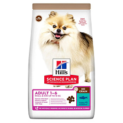 Hills Science Plan Dog No Grain корм сухой для собак мелких и миниатюрных пород беззерновой с тунцом 1,5кг